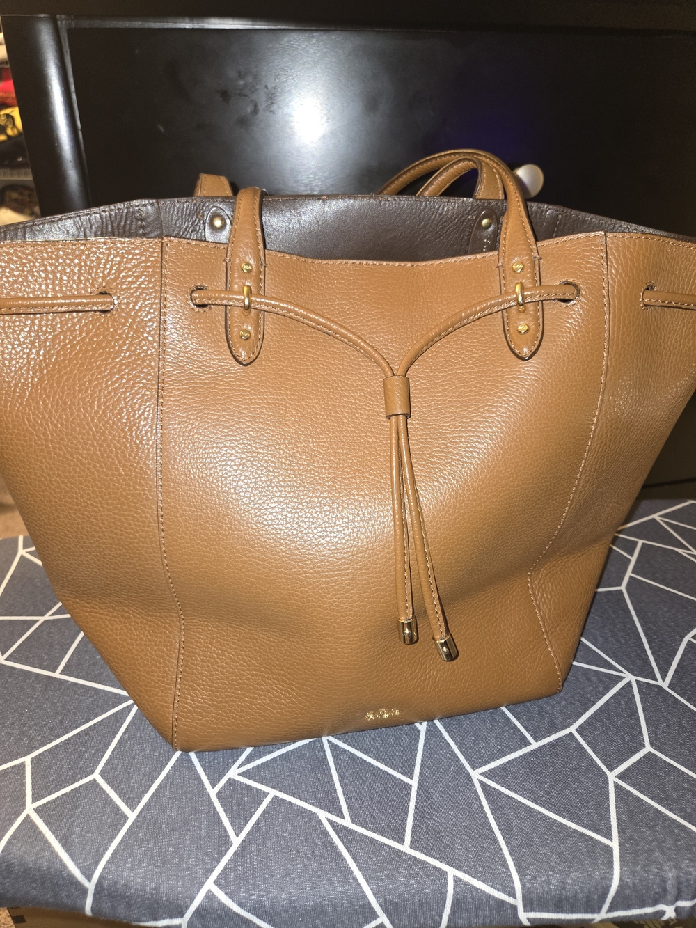 Lauren Ralph Lauren Debby II Drawstring Tote Brown